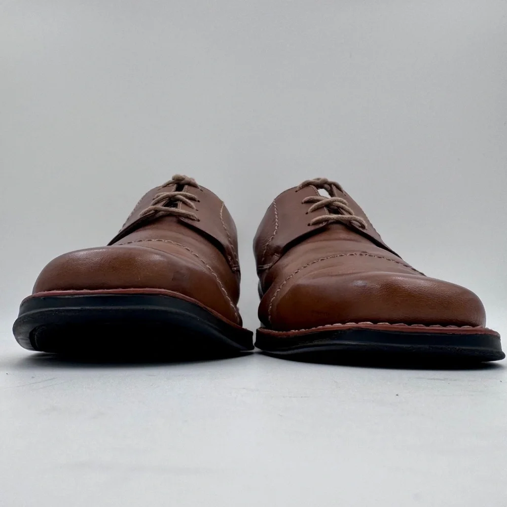 Sandro Moscoloni Bryan Cap Toe Derby: Brown Leather, Lace-Up Dress Shoe Size:16D